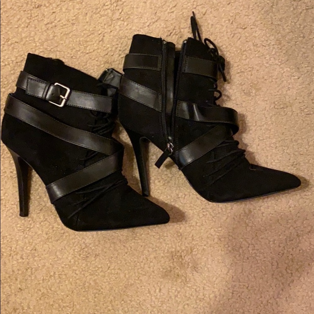 Zara Suede Lace Up Boots